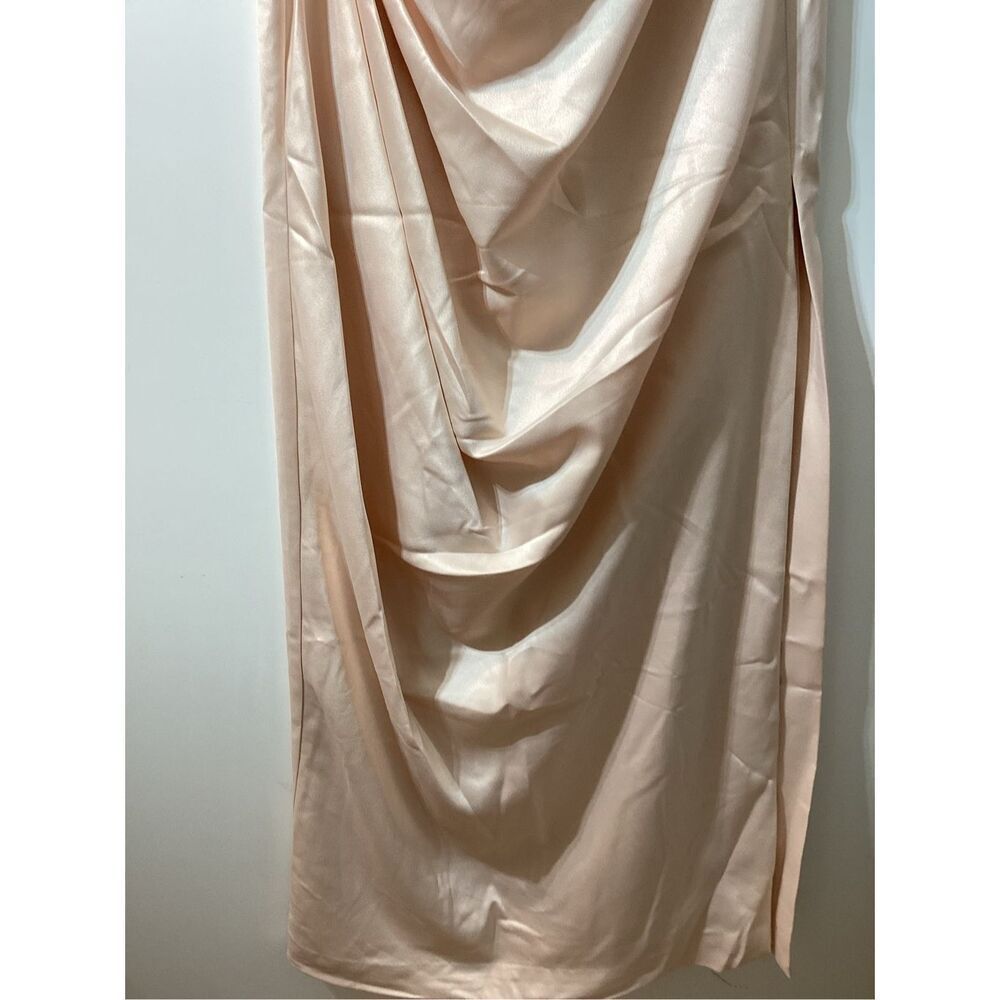 House Of‎ CB Adrienne Blush strapless satin Gown Size L - Picture 3 of 17